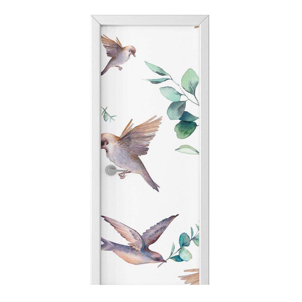 Naklejka na drzwi HOMEPRINT Latające ptaki 75x205 cm