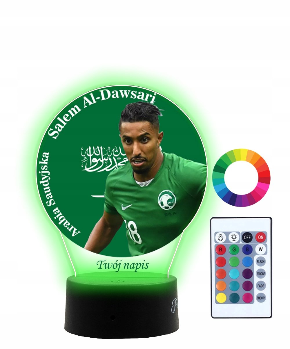 Lampka Nocna 3D LED Mundial Arabia Saudyjska
