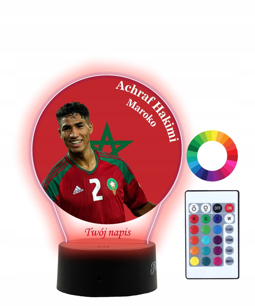 Lampka Nocna 3D LED Mundial Maroko