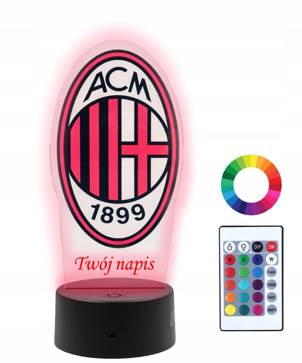 Lampka Nocna 3D LED AC Milan