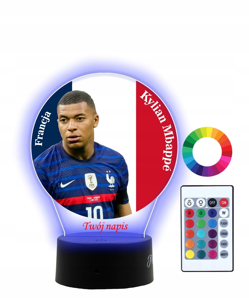 Lampka Nocna 3D LED Mundial Francja