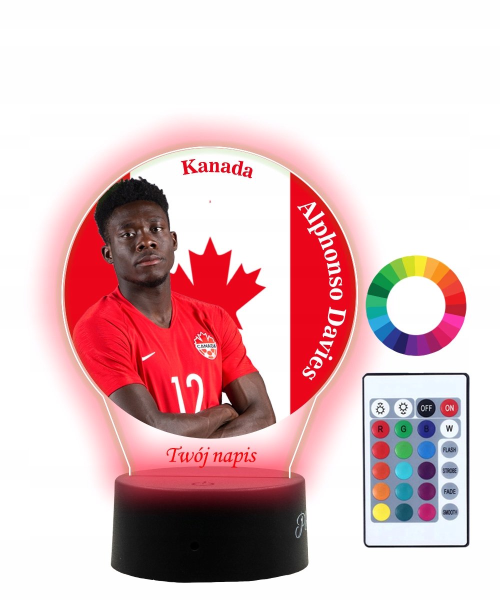 Lampka Nocna 3D LED Mundial Kanada