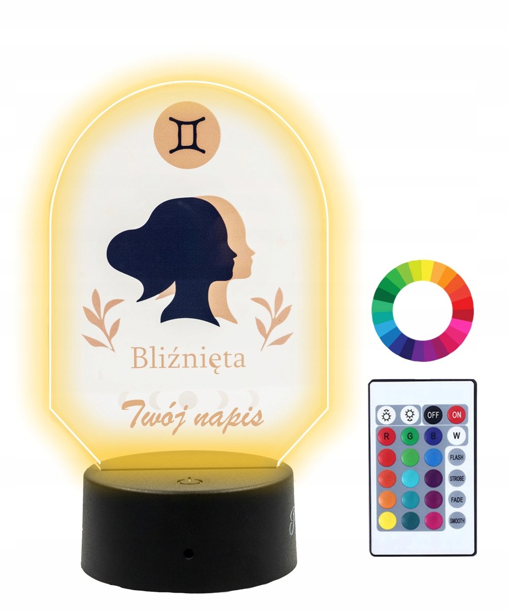 Lampka Nocna 3D LED Bliźnięta Prezent