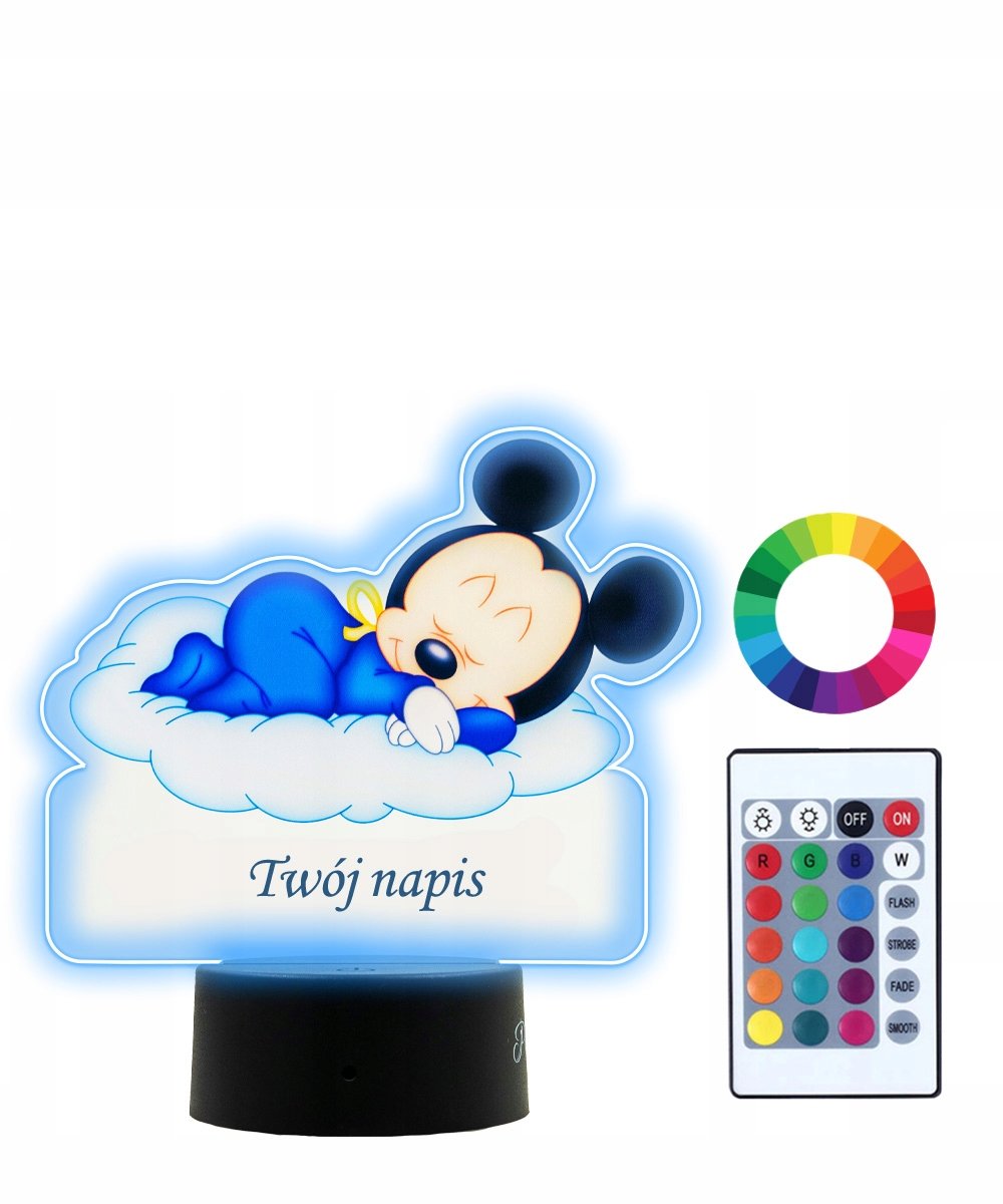 Lampka Nocna 3D LED Myszka Miki
