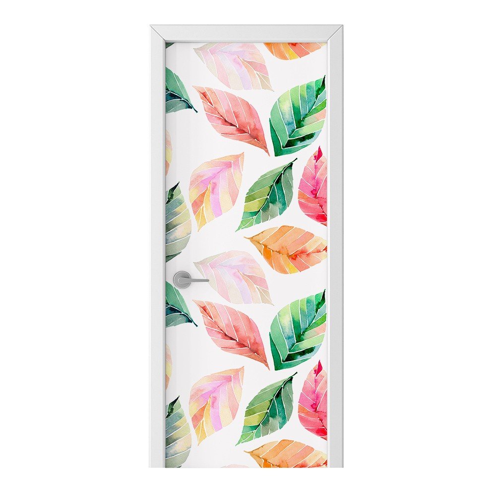 Naklejka na drzwi HOMEPRINT Piękne kolorowe liście 85x205 cm