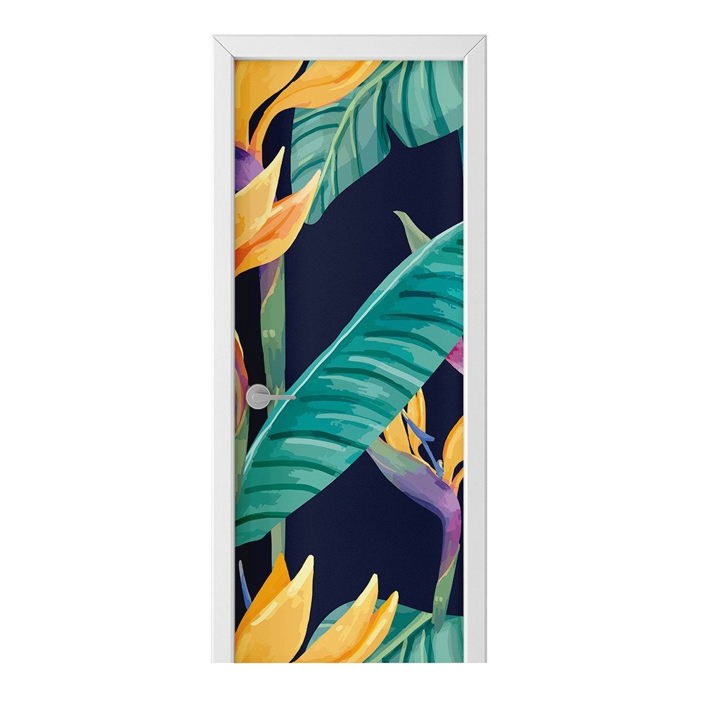 Naklejka na drzwi HOMEPRINT Kwiat rajskiego ptaka 75x205 cm