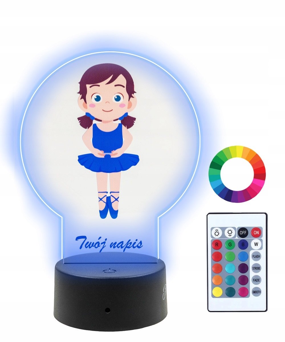 Lampka Nocna 3D LED Baletnica