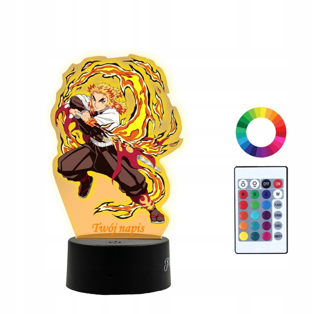 Lampka Nocna 3D LED Kyojuro Rengoku