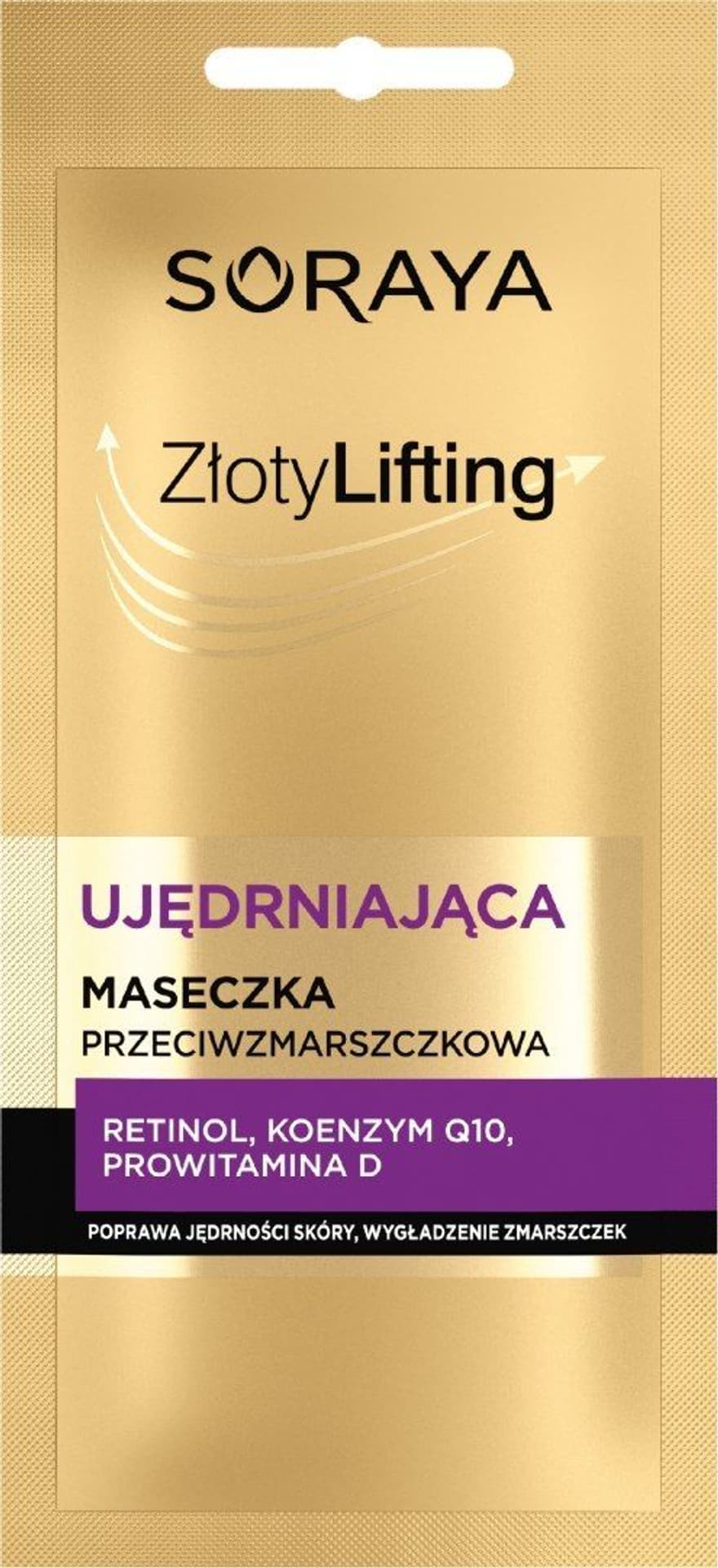 SORAYA Złoty Lifting Ujędrniająca Maseczka przeciwzmarszczkowa 1szt