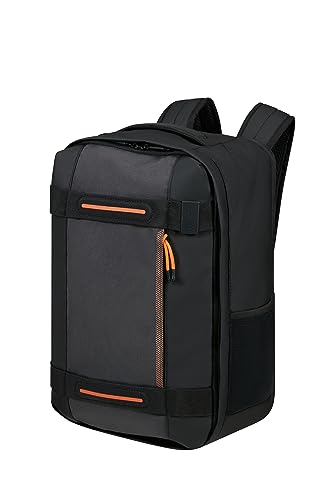 American Tourister Urban Track, plecak samolotowy, bagaż podręczny, 40 cm, 24,5 l, czarny (czarny/pomarańczowy), czarny (czarny/pomarańczowy), Handgepäck 15.6 Zoll, Bagaż podręczny