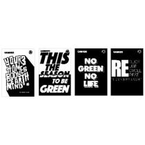 Ziemia Obiecana Brulion B5/96K kratka Green Typo White (5szt)