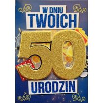 Karnet Urodziny 50 męskie