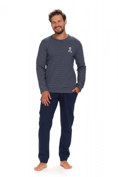 Doctor nap PMB 5251 navy blue plus piżama męska - doctornap