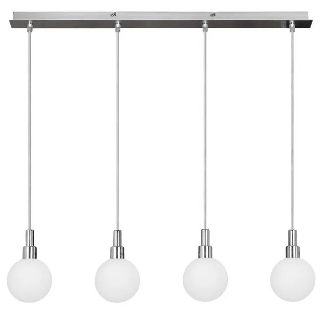Minimalistyczna lampa wisząca na listwie chrom - 2X V114 T8-F06