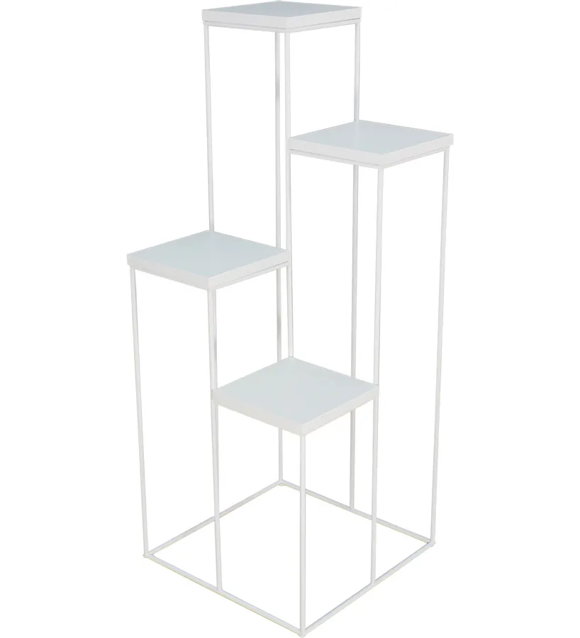 Biały 4-poziomowy stojak na kwiaty W2-M55