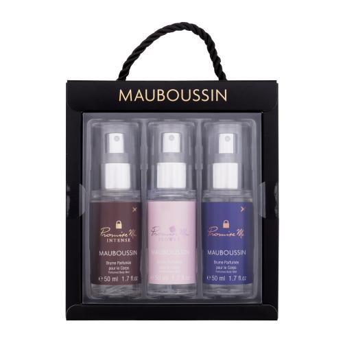 Mauboussin Promise Me Zestaw mgiełka do ciała Promise Me Intense 50 ml + mgiełka do ciała Promise Me Flower 50 ml + mgiełka do ciała Promise Me 50 ml