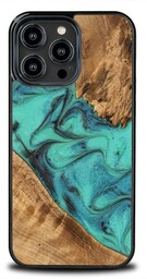 Bewood Drewniane etui iPhone 14 Pro Max, Turquoise