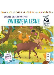 Edgard PUZZLE OBSERWACYJNE ZWIERZĘTA LEŚNE + PLAKAT XXL KAPITAN NAUKA