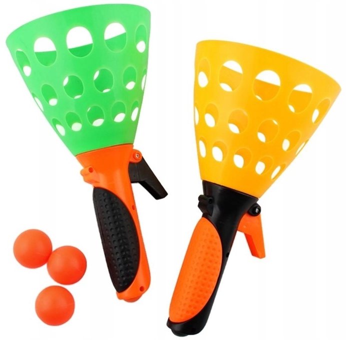 Gra łapacz catch ball złap piłkę wyrzutnia piłeczek rakietki