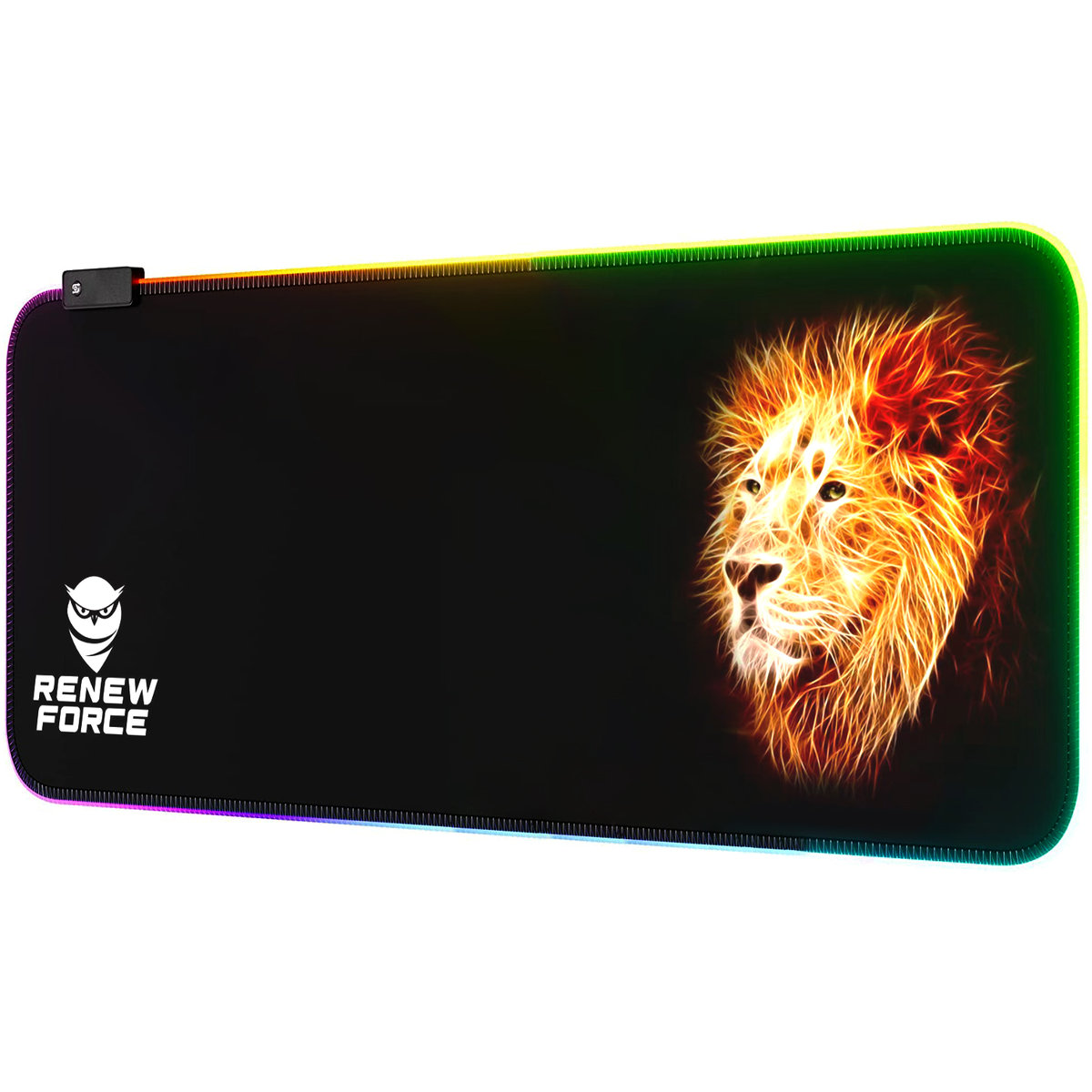 PODŚWIETLANA PODKŁADKA POD MYSZ GAMINGOWA LED XXL RGB-3 LION
