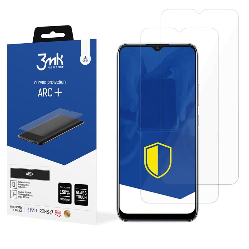 2x Folia na zaokrąglony ekran do do Realme C12 - 3mk ARC+