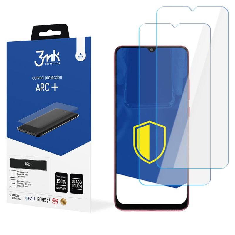 2x Folia na zaokrąglony ekran do do Samsung Galaxy F02s - 3mk ARC+