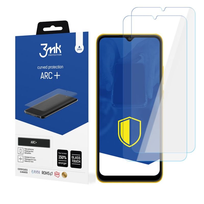 2x Folia na zaokrąglony ekran do do Xiaomi POCO C40 - 3mk ARC+