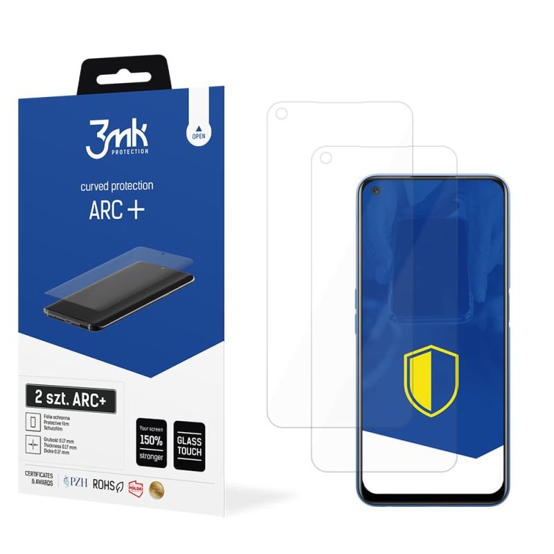 2x Folia na zaokrąglony ekran do do Realme 7 5G - 3mk ARC+