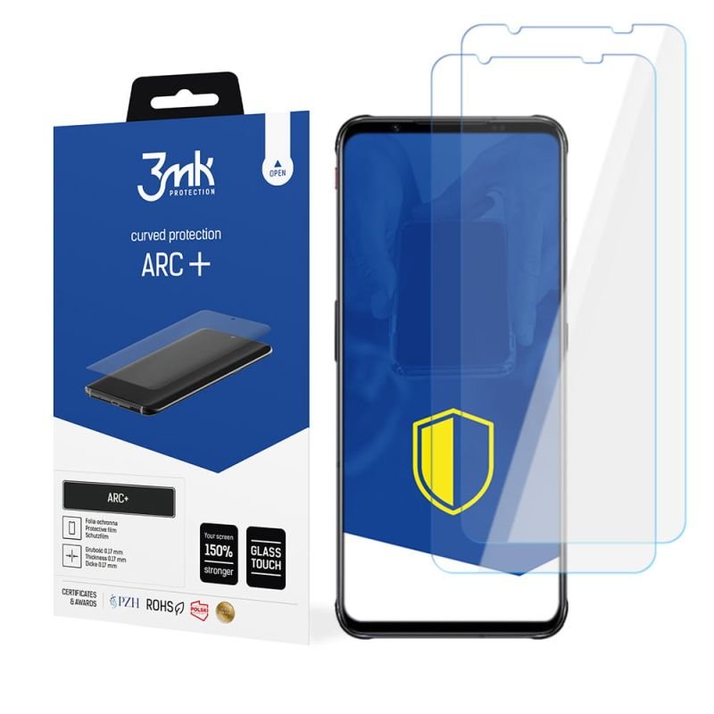 2x Folia na zaokrąglony ekran do do ZTE Nubia Red Magic 7 - 3mk ARC+
