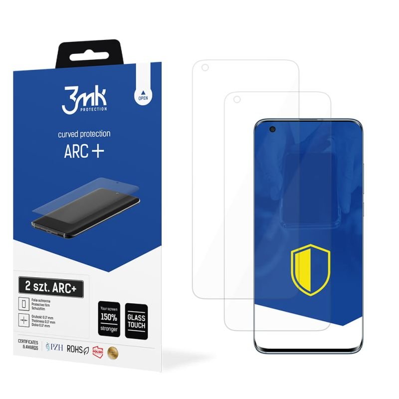 2x Folia na zaokrąglony ekran do do Xiaomi Mi 10 Lite 5G - 3mk ARC+