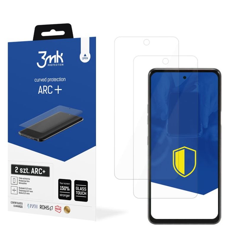 2x Folia na zaokrąglony ekran do do LG V60 - 3mk ARC+