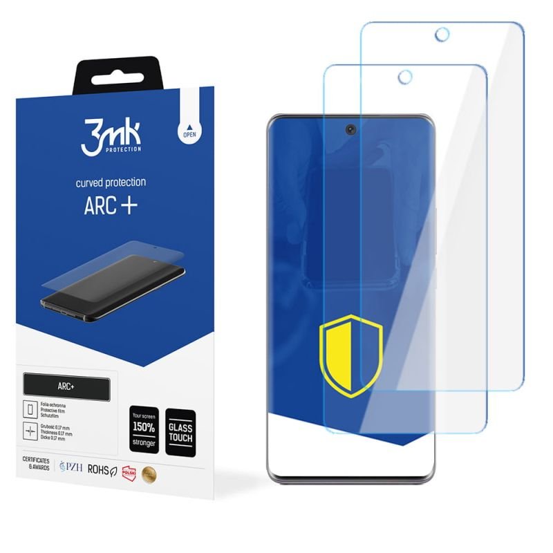 2x Folia na zaokrąglony ekran do do Honor 50 5G - 3mk ARC+