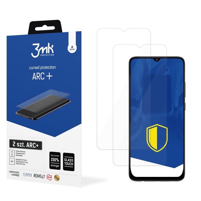 2x Folia na zaokrąglony ekran do do Samsung Galaxy M02s - 3mk ARC+
