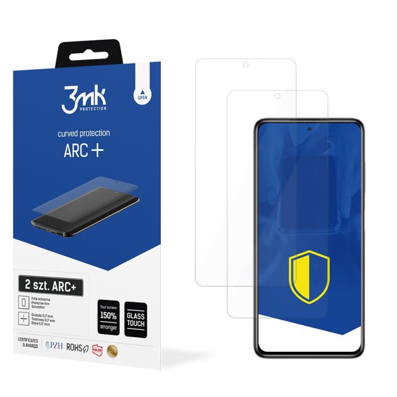 2x Folia na zaokrąglony ekran do do Xiaomi POCO M3  - 3mk ARC+