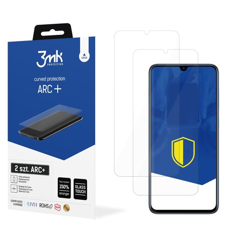 2x Folia na zaokrąglony ekran do do Samsung Galaxy A70/A70s - 3mk ARC+