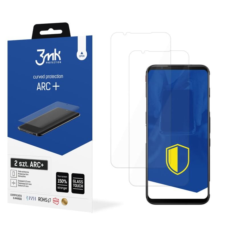2x Folia na zaokrąglony ekran do do ZTE Nubia Red Magic 5G - 3mk ARC+