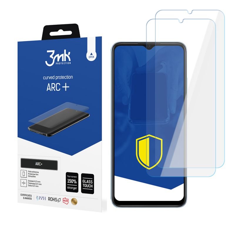 2x Folia na zaokrąglony ekran do do Oppo A17 - 3mk ARC+