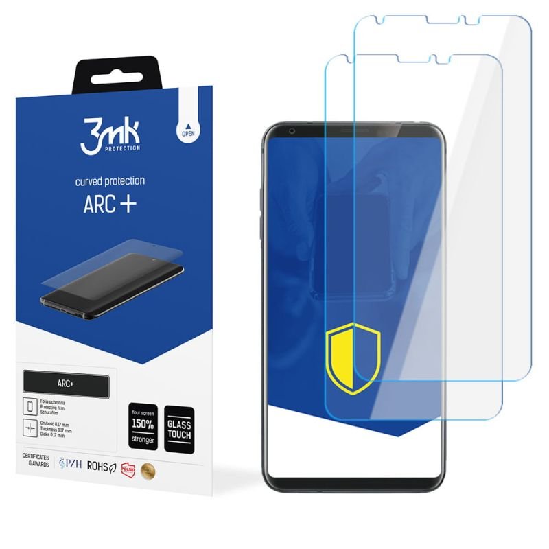 2x Folia na zaokrąglony ekran do do LG V35 ThinQ - 3mk ARC+