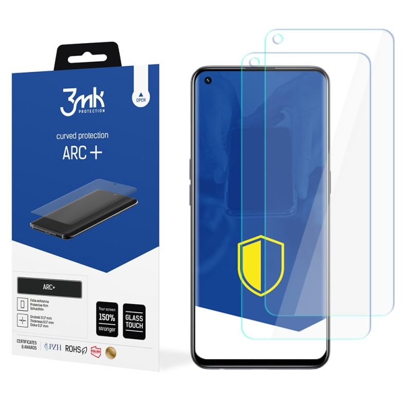 2x Folia na zaokrąglony ekran do do Realme GT Master - 3mk ARC+
