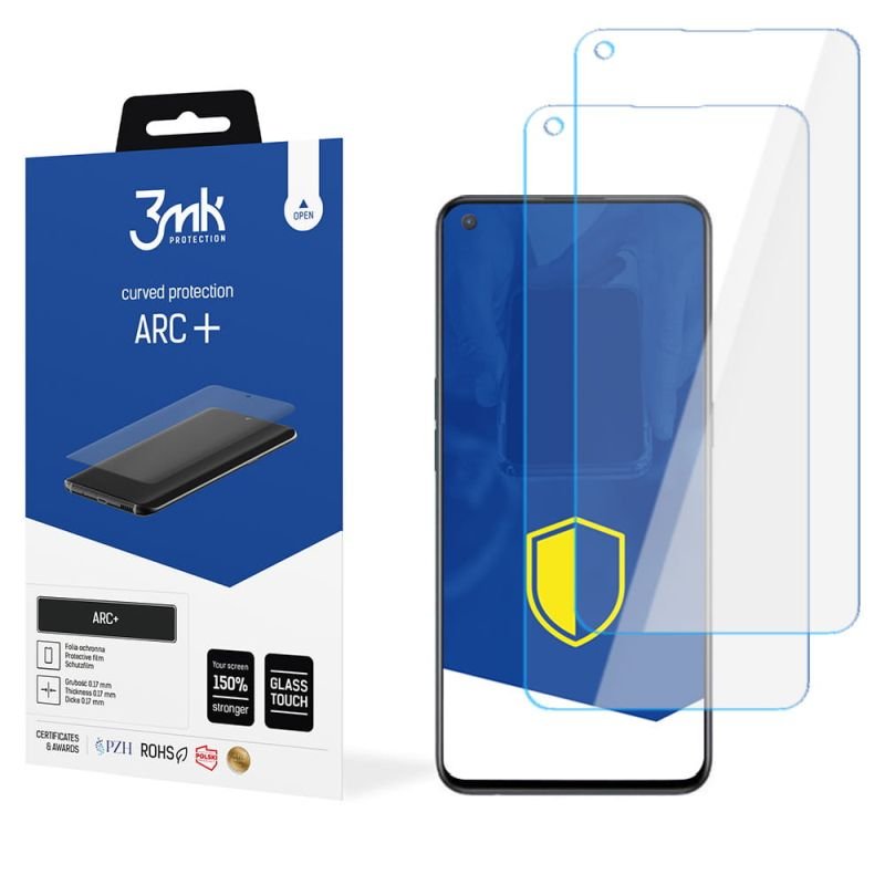 2x Folia na zaokrąglony ekran do do OnePlus Nord CE 5G - 3mk ARC+