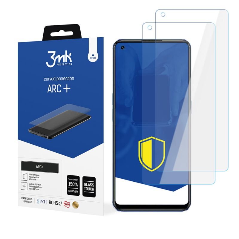2x Folia na zaokrąglony ekran do do Honor 70 - 3mk ARC+