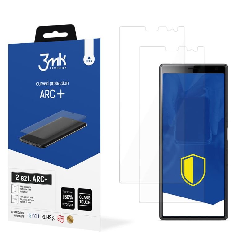 2x Folia na zaokrąglony ekran do do Sony Xperia 10 Plus - 3mk ARC+