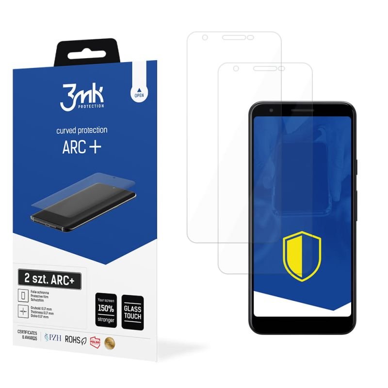 2x Folia na zaokrąglony ekran do do Google Pixel 3a - 3mk ARC+