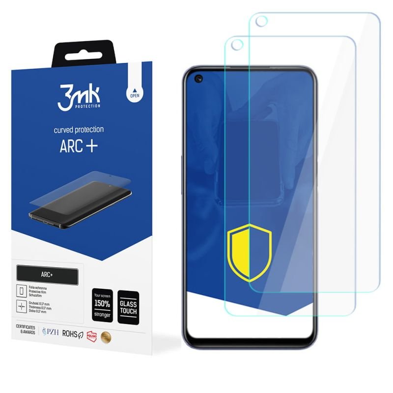 2x Folia na zaokrąglony ekran do do Realme 8s 5G - 3mk ARC+