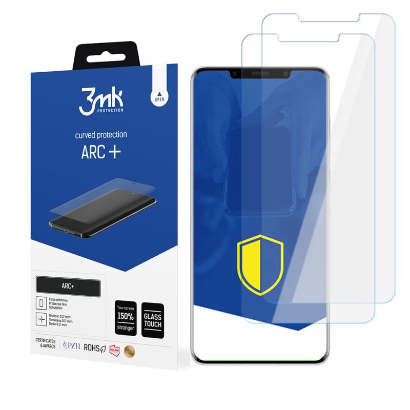 2x Folia na zaokrąglony ekran do do Huawei Mate 50 Pro - 3mk ARC+