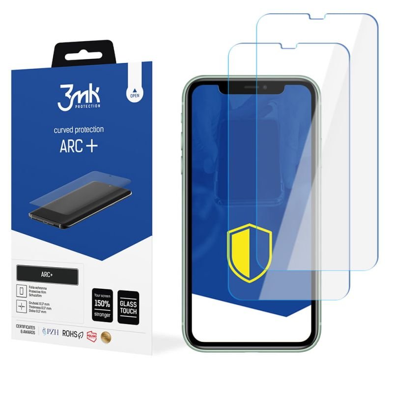 2x Folia na zaokrąglony ekran do do Apple iPhone 11 - 3mk ARC+