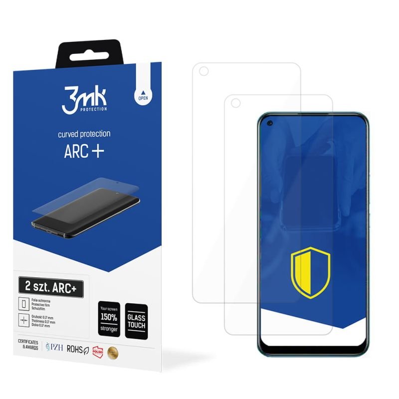 2x Folia na zaokrąglony ekran do do Realme C17 - 3mk ARC+