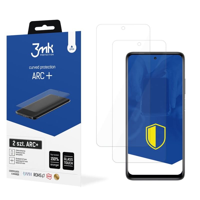 2x Folia na zaokrąglony ekran do do Xiaomi Mi 10T Lite 5G - 3mk ARC+