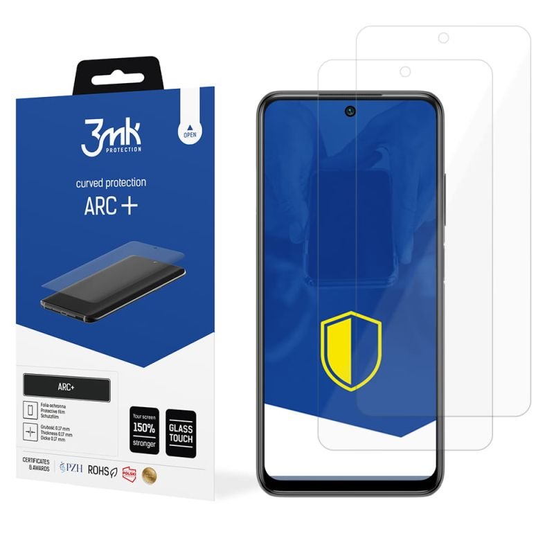 2x Folia na zaokrąglony ekran do do Xiaomi Redmi Note 10 5G - 3mk ARC+