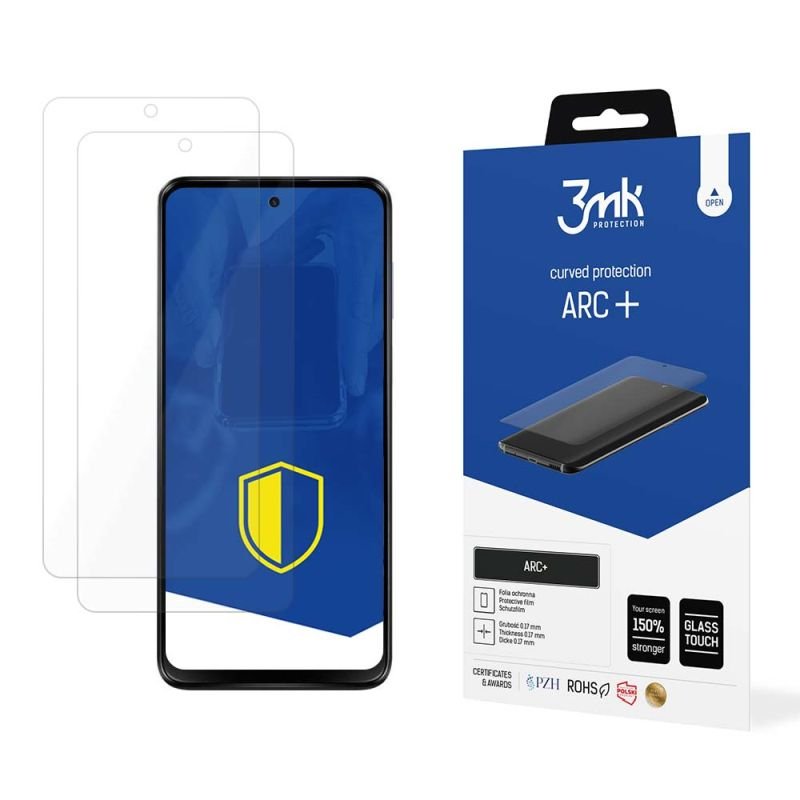 2x Folia na zaokrąglony ekran do do Motorola Moto G13/G23 - 3mk ARC+